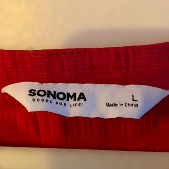 Sonoma red boho dress size L - Picture 2 of 7